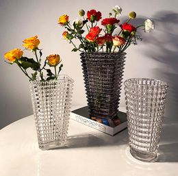 Heavy and Bright Crystal Vase Terrarium Decor Transparent Glass Flower Pots Decorative Flower Arrangement