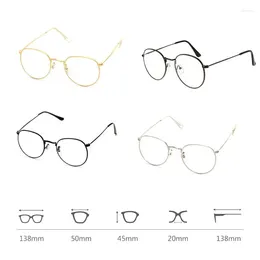 Sunglasses Frames Vintage Men Women Eyeglass Round Frame Clear Full For Rim Spectacles Eyewear Opt K3KF