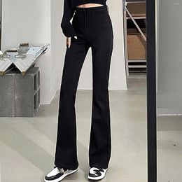 Women's Jeans Wide Leg Pants Stylish Thickened Flared High Waist Slimming Cotton Womens Clothes Ropa De Mujer