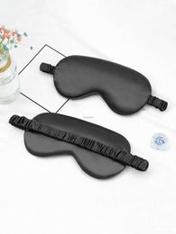 Sleep Masks 1PC-Double-Sided Artificial Silk Eye Mask Eye Shield Breathable Silk Eye Mask Bag Elastic Lunch Break Sleep Shading