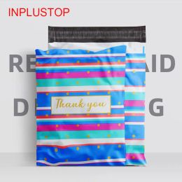 Envelopes Inplustop Poly Envelope Clothing Mailing Bags Plastic Colorful Pattern Plastic Shipping Bags Self Seal Thank You Courier Pouch