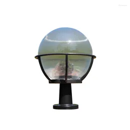 Wall Lamp Outdoor Lighting Ball Waterproof Column Lights Countyard Balcony Pillar Post Fixture Transparent Acrylic E27 Bulb Villa Bra