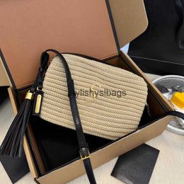 Shoulder Bags Raffias Designer Bag Luxurys Straw camera bag handbag weave tassels Crossbody leather tote sling clutch summer beach satchelH24227