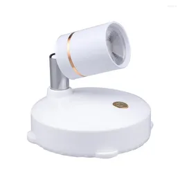 Wall Lamp Batteries Spotlight Remote Controlled Convenient USB Charging White Indoor Display