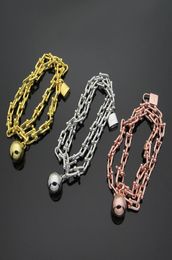 Wholesale trade of titanium bracelet T hot steel ball lockdouble letter bracelet with 18K Gold Bracelet Ms.9546065