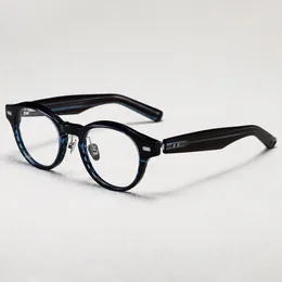 Sunglasses Frames Japanese Style Quality Acetate Round Glasses Frame For Men Women Optical Myopia Reading Prescription Lens Handmade