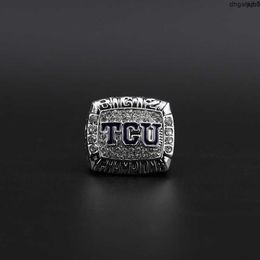 Yo16 Designer Commemorative Ring Band Rings 2014 Tcu Hornfrog University Alamo Bowl Football Championship Ring 832j