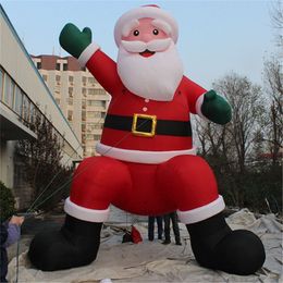 8mH (26ft) Outdoor Christmas Inflatable Santa With Blower For Nightclub Christmas Stage Event Decor Christmas Decoration3