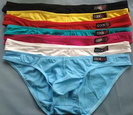 2019 Hot sale Sexy Men Cocksox Underwear Bikini Briefs Bulge Ultra BOY Lycra low-waist cotton briefs4108186