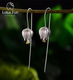Lotus Fun Eternal Love Tulip Flower Dangle Earrings Real 925 Sterling Silver Handmade Fine Jewellery for Women Bijoux 2106243695065