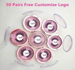 Put Logo 50 Pairs Whole 18Style Eyelashes Transparent Band False Eyelash Crisscross 3D Mink Lashes Handmade Eye Lashes7064583