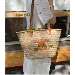 Evening Bags Straw Bag Female 2024 New Hand-woven Basket Holiday Luxury Bag Beach Bag Single Shoulder Underarm Bag High Quality
