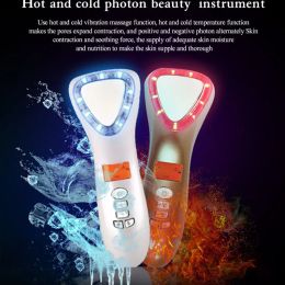 Device Ultrasonic Cryotherapy LED Hot Cold Hammer Facial Lifting Tightening Vibration Massager Face Body Spa Import Export Beauty Salon