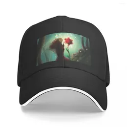 Ball Caps Red Flower Spirit In The Forest Baseball Cap Sunscreen Vintage Gentleman Hat Women Beach Fashion Men'S