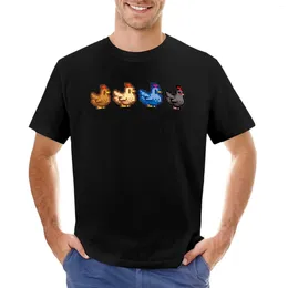 Men's Polos 4 Chickens Stardew Valley T-Shirt Plus Sizes Size Tops Summer Clothes Workout Shirts For Men