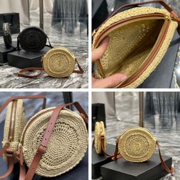 Round straw bag designer bag preparation a good bag for summer refreshing bags handbag purse crossbody messenger shoulder crossbod172W