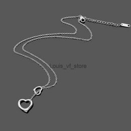 Pendant Necklaces 2024 Fashion Jewellery Designer Classic Necklace New Product Luxury Hollow Out Single Double Love 18k Gold High Quality Rind H24227