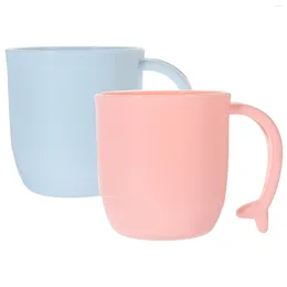 Mugs 2 Pcs Toothbrush Cup Dolphin Bath Travel Plastic Mug Pp Mouthwash Cups Reusable