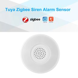 Detector Tuya Zigbee Siren Alarm Sensor Smart Alarm Siren Sound And Light Alarm Horn Home Security System Tuya Smart Life APP