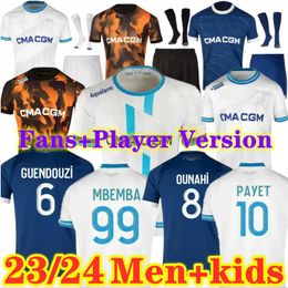 S-4XL2023 2024 PAYET ALEXIS soccer jerseys maillot MarseilleS CUISANCE GUENDOUZI CLAUSS 23/24 football shirts men kids VERETOUT Under Olympique Vitinha fans player