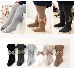 Leggings Tights Cotton Fashion Baby Girls Pantyhose Spring Fall Winter Bowknot Christmas Children Kids Knitted Collant Thights S9053042