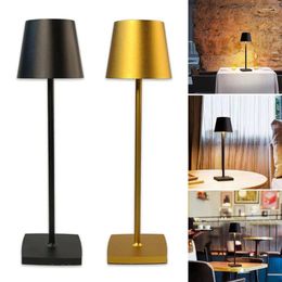 Table Lamps LED Desk Lamp Bar Restaurant Ambiance Wireless Metal Study Office Light Waterproof Touch With USB Charging