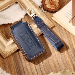Car Remote Key Case Cover Leather Keyring Protector for Mitsubishi Outlander 3 Pajero Sport ASX 2019 2020 2013