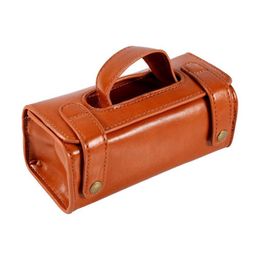 Cosmetic Bags & Cases Brown PU Leather Men's Pouch Fashion Waterproof Shaving Brush Razor Travel Toiletry Bag3066