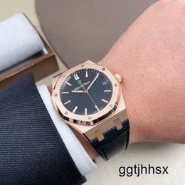 Diamond Watch Functional Wristwatch AP Wrist Watch Mens Watch Royal Oak Series 15510OR Rose Gold Black Face Mens Fashion Casual Business Watch