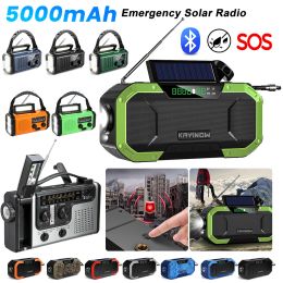 Radio Emergency Radio AM/FM Portable Radio With LED Solor Hand Crank USB 5000mAh/10000mAh Rechargeable Torch Reading Lamp SOS Alarm