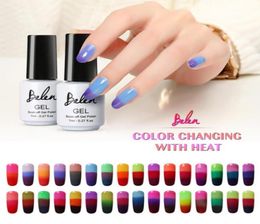 High Quality Belen 10pcs Temperature Change Color UV Gel Long Lasting Manicure Soakoff lacquer Nail Glue Nail Polish Finger Art S14732978