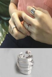 Wedding Rings Romantic Silver Colour Multilayer Chains Lines Finger For Women Jewellery Christmas Gift Dropship1147181