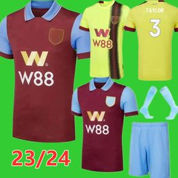 23 24 Nathan Tella Benson Soccer Jerseys VITINHO Zaroury Rodriguez 2023 2024 Home Away Ashley Barnes Brownhill Maatsen Men Kids Kit Football shirt Kit set 88