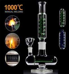 TORO Tall Heady Glass Beaker Bong Hookahs Smoking Accessories Shisha Dab Oil Rigs Double Glass Smoking Water Pipes 14MM Joint Male9943898