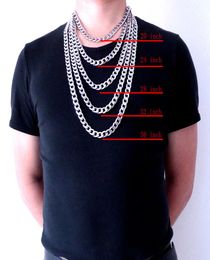 12 mm 18 36 Zoll Länge anpassen Hochwertige Herren-Halskette aus Edelstahl Curb Cuban Link Chain Fashion Jewerly5679854