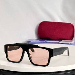 Rectangle Sunglasses Black/Pink Lenses for Men Sunnies Fashion Shades UV Eyewear