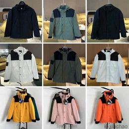2023 Tf North Puffer Spring Autumn Men Outdoor Jackets Stand Collar Waterproof Windbreaker with Hood Men Fashion Outwear Lightweight Breathable Coat