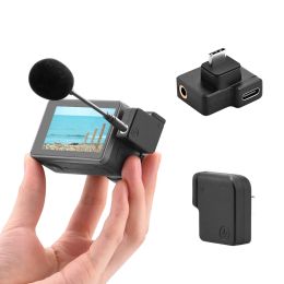 Accessories for Dji Osmo Action Microphone 3.5mm/usbc Adapter Audio External 3.5mm Mic Mount for Trs Plug Dji Osmo Action Accessories
