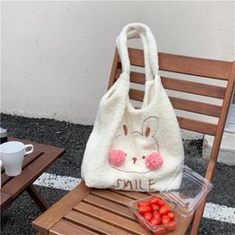 Evening Bags Autumn And Winter Plush Shoulder Bag For Girl Women Students Lovely Bear Vest Tote Cute Style