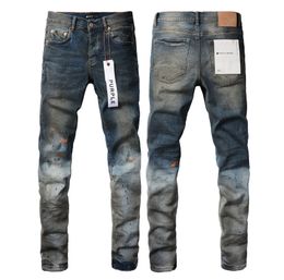 Mens Designer Purple Jeans Biker Slim Fit Motorcycle Bikers Denim For Mens rinsing make old Hip hop womens street Fashion Mans Black Pants purple Jeans3YSL