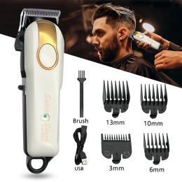 Trimmers Economical Professional Barber Clipper Adjustable Cutting USB Rechargeable Liion Battery Safe Trimmer Men Hair Cutting Machine