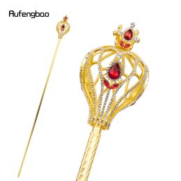 Golden Red Alloy Fairy Wands for Girls Princess Wands for Kids Angel Wand for Party Cosplay Costume Wedding Birthday Party 91cm