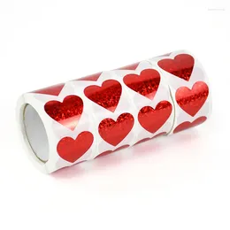 Gift Wrap 300Pcs Red Heart Stickers Envelope Seal Sticker DIY Scrapbooking Label Wedding Valentines Day Favour Decoration