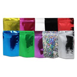 1000 Pieces Colorful Mylar Foil Food Grade Packing Pouches Aluminum Foil Doypack Self Seal Mylar Food Storage Packing Zipper Bag ZZ