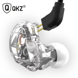 Headphones New QKZ VK1 4DD In Ear Earphone HIFI DJ Monito Running Sport Earphone Hybrid Headset Bass Earbuds With Mic Replaced Cable