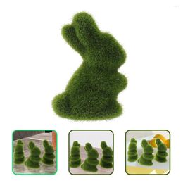 Garden Decorations Easter Turf Grass Green Crafts Adornment Decor Adorable Ornament Funny Figurine Imitated Animal Artificial