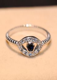 Size 56789 Cool Punk Fashion Jewelry Real 100 925 Sterling Silver Blue Sapphire CZ Diamond Fish Eyes Women Women Wedding Band7938376