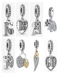 new 16th 18th 21st 30th 40th 50th 60th Celebration Charm DIY beads Fit 925 original silver Charm Bracelet Jewellery making1987976