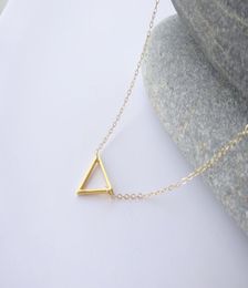 1 small hollow Geometric triangle necklace simple polygon geometry V female male iron lucky woman mother men039s family gifts j5212526