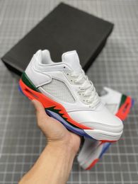 2024 Authentic 5s CNY Basketball Shoes 5 (V) White Orange Mens Womens Lifestyle Designer Sneakers With Box